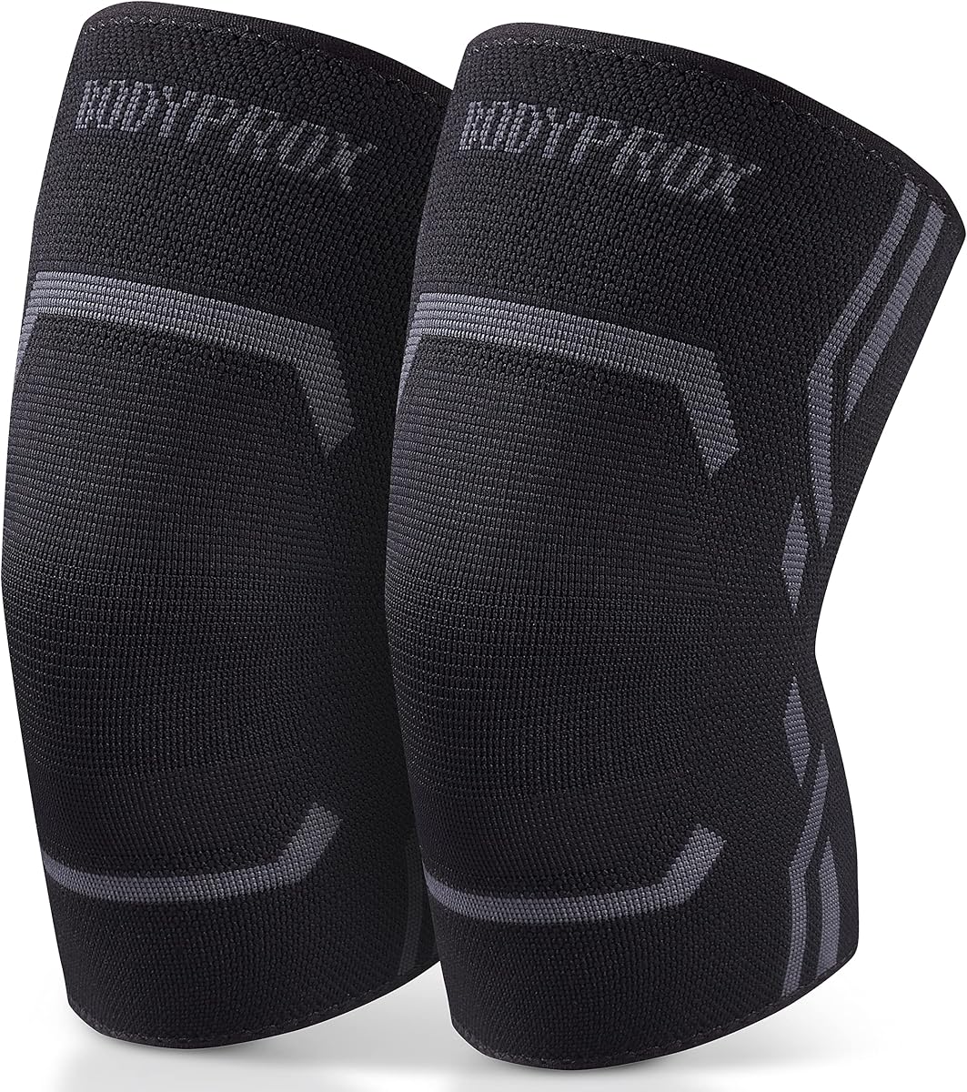 Bodyprox Rodillera de compresión para hombres y mujeres (paquete de 2), soporte de rodilla para correr y entrenar (talla M)