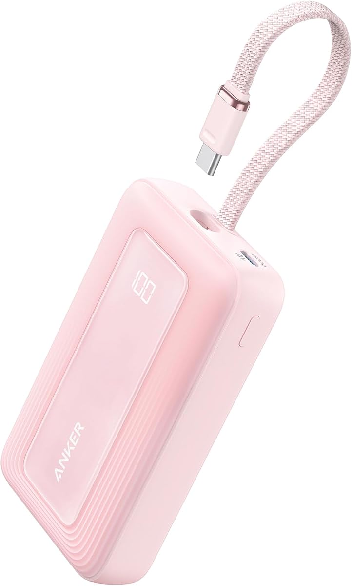 Anker Cargador portátil, banco de energía de 10,000mAh y 30W, paquete de batería de carga rápida USB-C de entrada y salida, banco de energía esencial para viajes y teléfono, para i