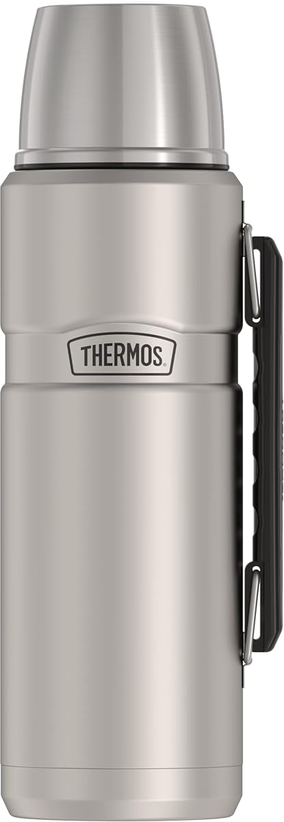 THERMOS Botella de bebidas con aislamiento de vacío King SK2010 de acero inoxidable, 40 onzas, acero inoxidable