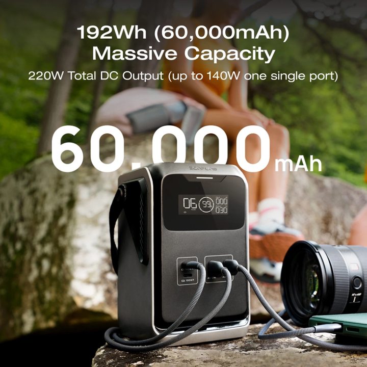 EcoFlow TRAIL 200 Estación de Energía Portátil 192Wh