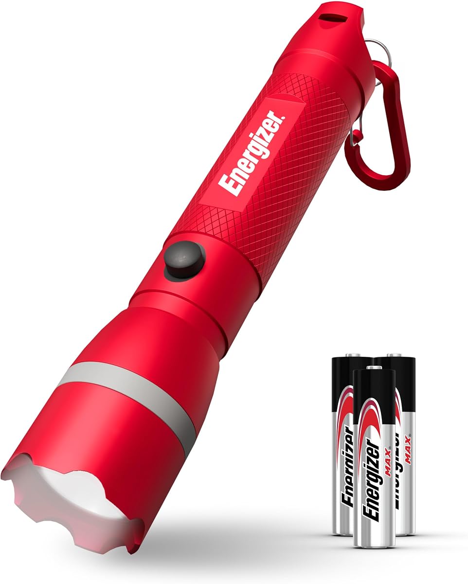 Energizer R-300 - Linterna LED de emergencia y seguridad, luz brillante resistente al agua IPX4, luz de emergencia duradera para preparación ante huracanes, baterías incluidas