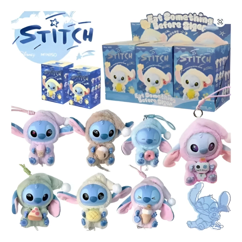 Peluche Llavero Labubu Stitch Miniso