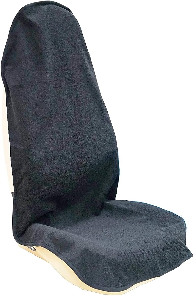 Funda protectora de asiento de automóvil para asientos delanteros, para entrenamiento de gimnasio, correr, nadar, playa y senderismo, impermeable, para autos, SUV, camiones (negro,
