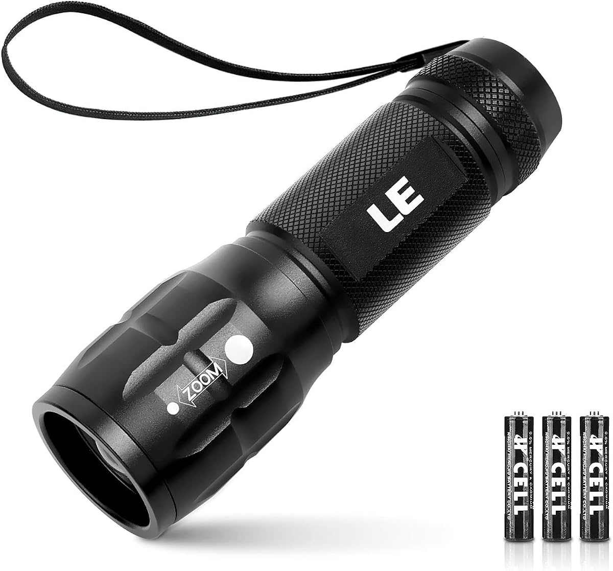 La Mini LED Linterna táctica, Cree LED, de enfoque ajustable y acercamiento, Linterna pequeña, súper Brillante, pilas incluidas
