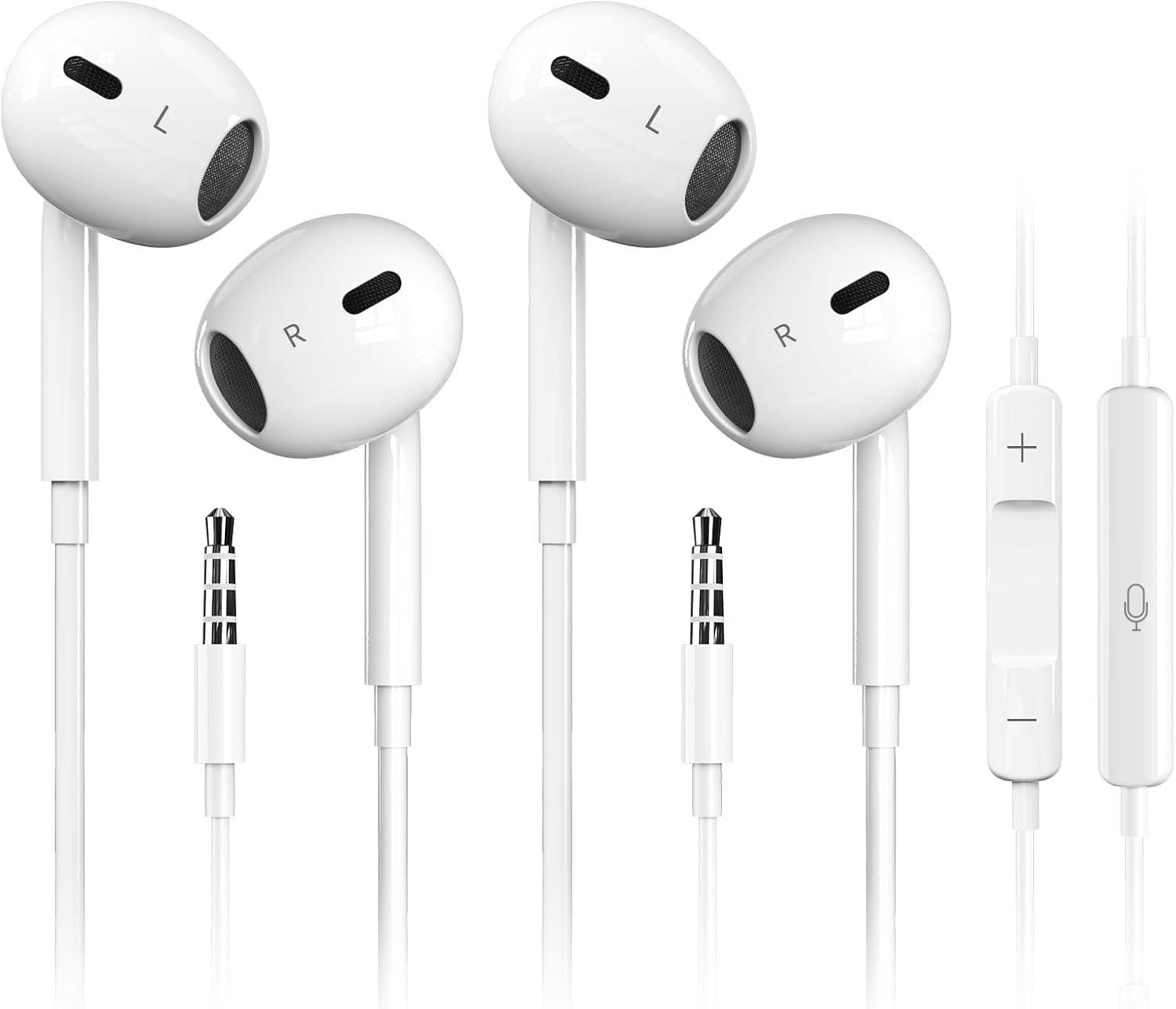 Antool Auriculares con cable,【Llamadas Ultra Claras y sin Ruido】 Auriculares con cable de 3.5mm, auriculares intraaurales con micrófono, compatibles con iPhone/iPad/Android/Laptop/
