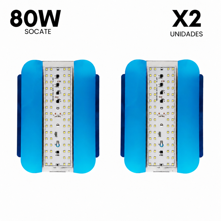 Combo 2 Lámparas LED Aluminio Reik 80W E27 110V