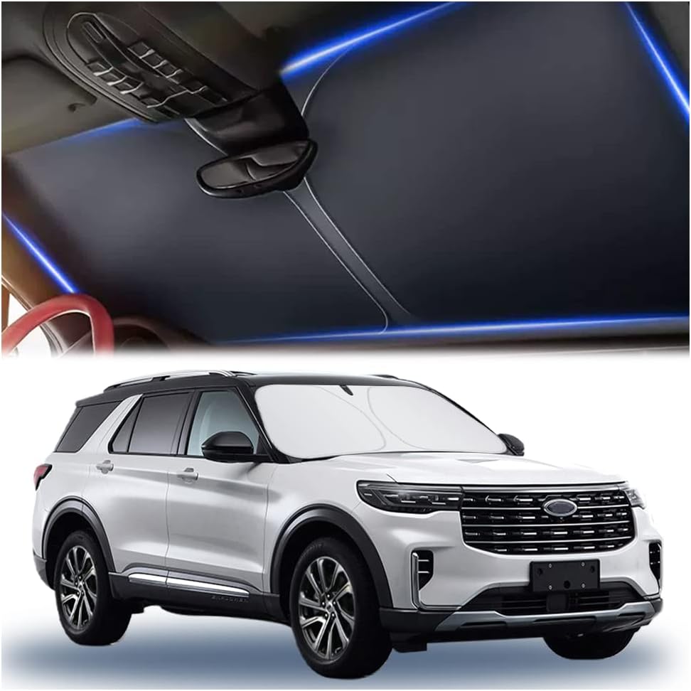 Parasol de vidrio grueso 300T para automóvil, viene con bolsa de almacenamiento, mantiene el interior del automóvil fresco, parasol universal para parabrisas apto para automóviles,