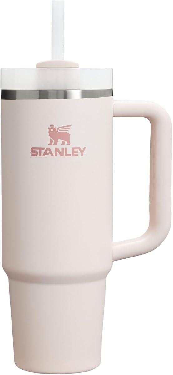 STANLEY Quencher H2.0 - Vaso con asa y popote de 30 onzas - Tapa Flowstate de 3 posiciones - Compatible con portavasos para viajes - Vaso de acero inoxidable aislado - Libre de BPA