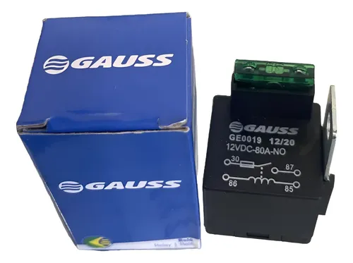 Rele Universal 4 Patas 80 Amp 12v Gauss Negro