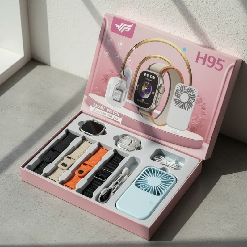 Combo SmartWatch con Ventilador y Audífonos H95