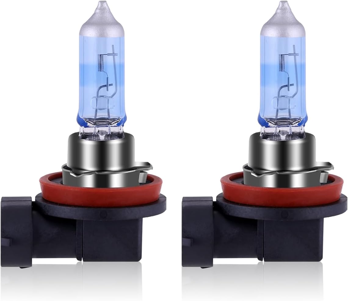 NEWBROWN Bombilla H11 para faros delanteros, 5000 K, luz súper blanca, reemplazo de larga vida útil, PGJ19-2 12V/55W (H11, 2 unidades)