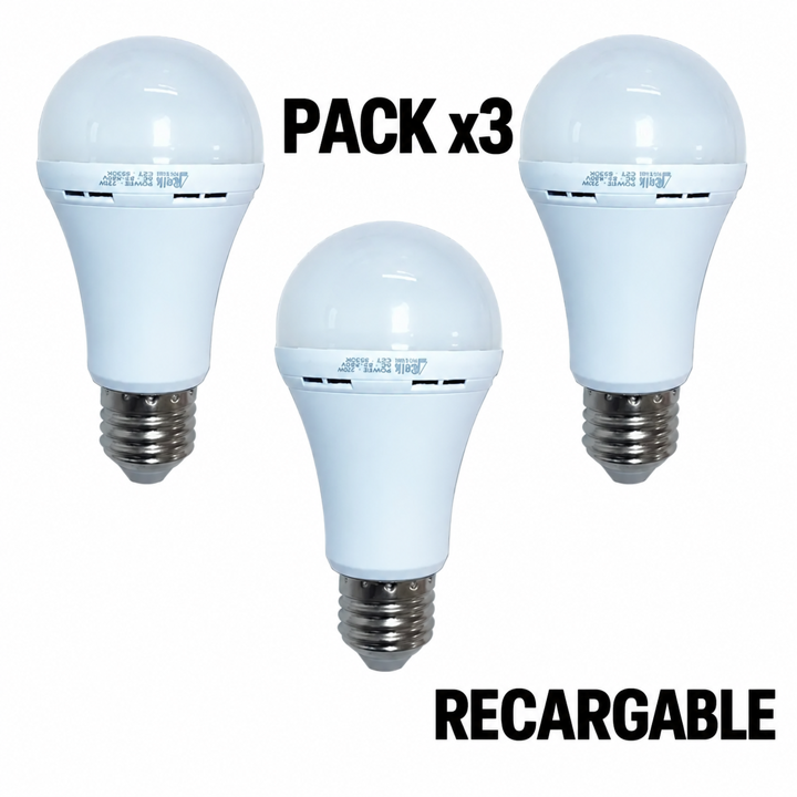 Combo 3 Bombillos LED Recargables Reik 20W E27
