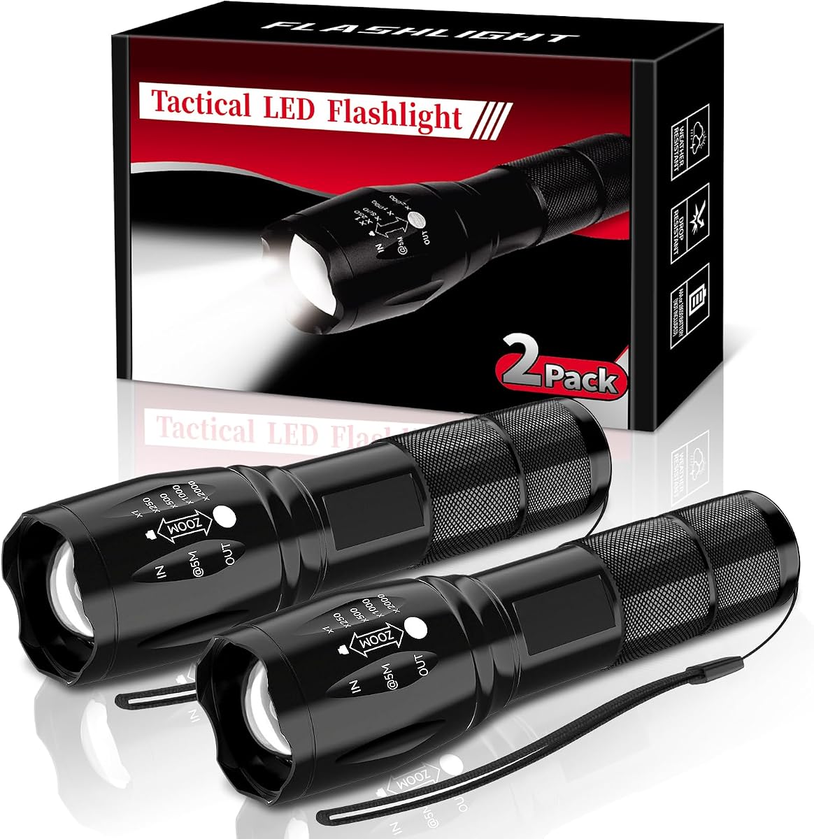 CREE XML T6 3000 lúmenes táctico linterna LED, 5 modos, impermeable