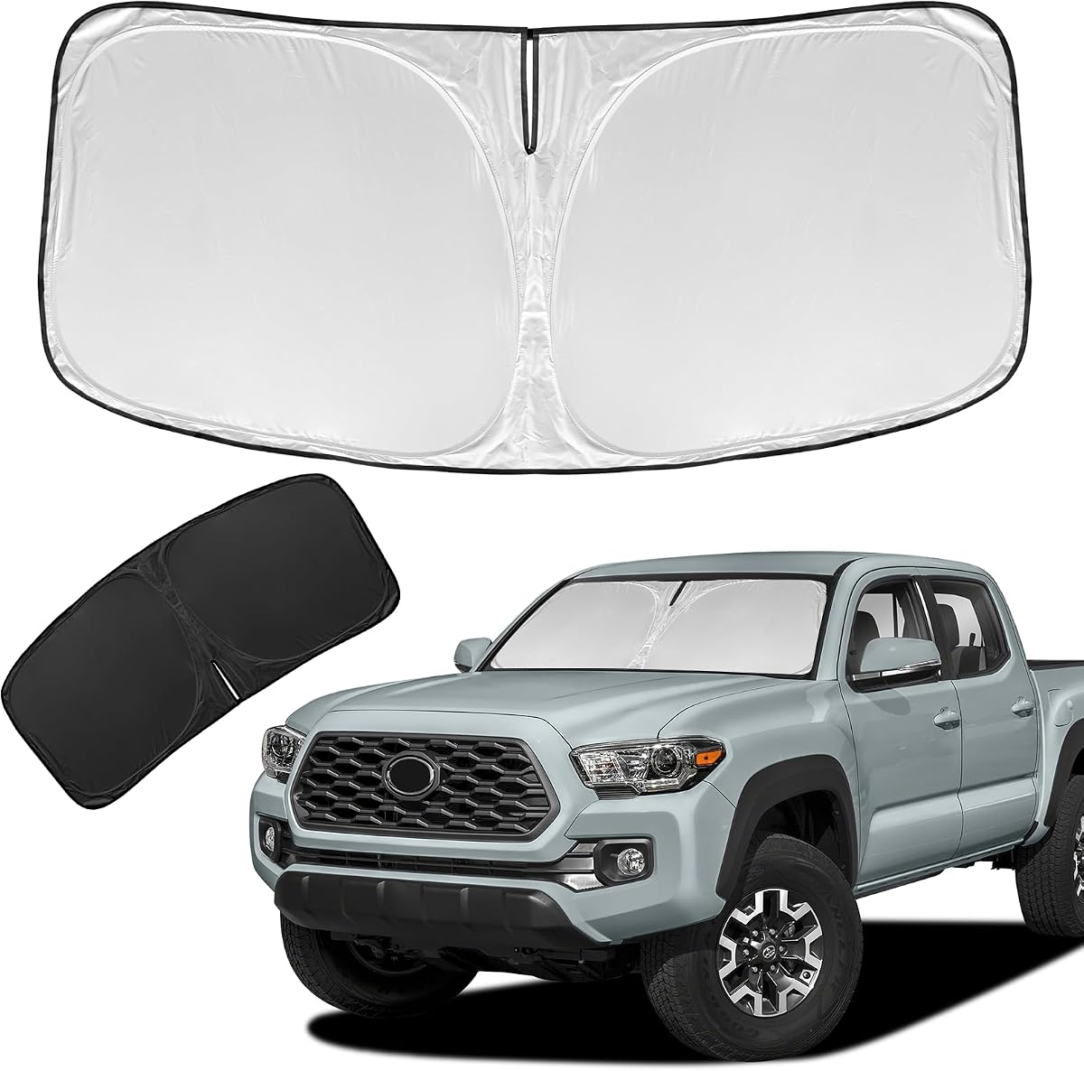 Parasol para parabrisas de 4 capas, ajuste personalizad, tela 240T, plegable, bloquea los rayos ultravioletas, accesorios de automóvil