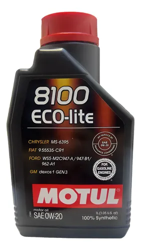 Aceite Full Sintetico Motul 8100 Eco Lite Sae 0w20