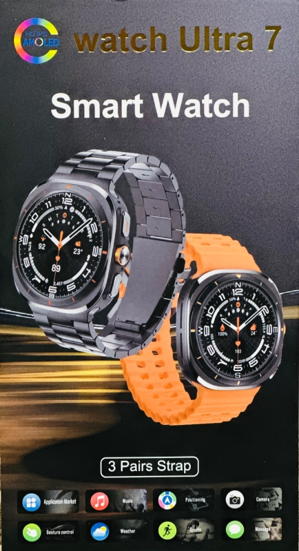 Smartwatch Ultra 7 Amoled 3 Correas