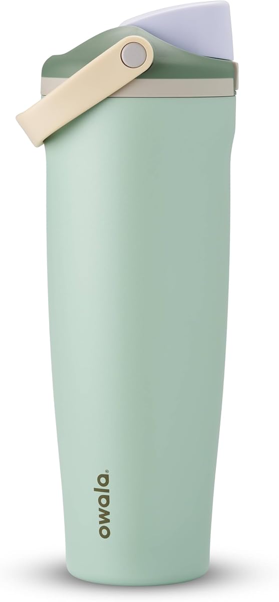 Owala FreeSip Sway - Acero inoxidable - 40 onzas - Verde (Eucalyptus)