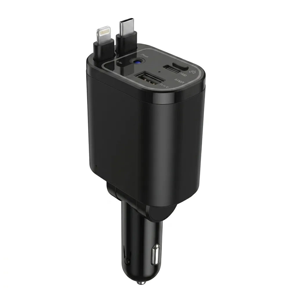 Cargador 3 en 1 Cigarrera con Laser Espacial